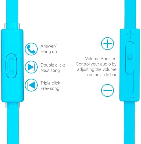 Premium Heavy Bass Wired Earbuds with Built-In Microphone – Set of 5 Noise-Isolating Earphones for Ultimate Audio Experience on Android, i Phone, i Pad, and Laptops – Superior Comfort and Enhanced Compatibility for Music Lovers and Gamers