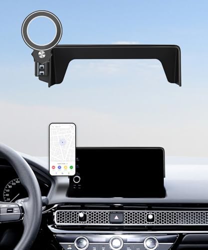 Revolutionize Your Honda Civic Driving Experience with the Premium Magnetic Phone Holder – 360-Degree Rotating Mount for 5/7-Inch Screens | Hands-Free Convenience & Enhanced Safety | Perfect Smartphone Cradle for 2016-2021 Models