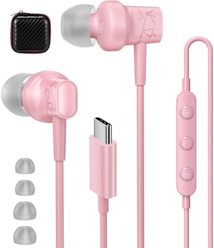 APETOO USB C Wired Earbuds: Unmatched Sound Quality and Noise Isolation for Samsung Galaxy S25/S24/S23 & i Phone 16 – Ergonomic In-Ear Design for Ultimate Comfort and Broad Device Compatibility – Fast USB C Connectivity for Effortless Music Enjoyment and Immersive Listening Experience