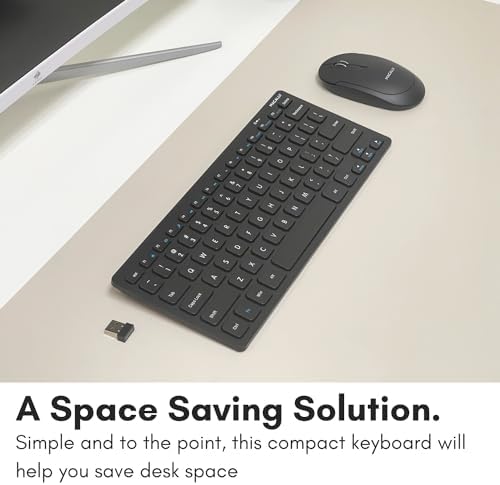 Elevate Your Typing Experience with the Macally Compact Wireless Keyboard – Ergonomic Mini USB Solution for Laptops, PCs, Tablets & Smart TVs – Unmatched Comfort & Enhanced Compatibility for Productive Workdays