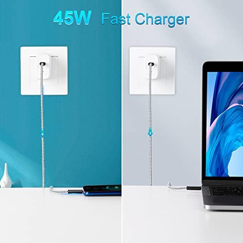 Power Lot 45 W Ga N USB-C Charger with 6 FT Cable – Ultra-Fast Charging for Galaxy S22/S21, Z Flip 5, Fold 5, i Phone 16, i Pad, Mac Book – Universal Compatibility & Advanced PD 3.0 Technology for Rapid Power Boosts