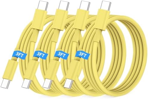 6-Foot USB C Cable for i Phone 15 – 3-Pack Durable Woven Fast Charging Solution for i Phone 16, Mac Book Pro, and Samsung Galaxy S23 Ultra – Optimal Length for Home, Office, and Travel Use – 60 W Power Delivery & High-Speed Data Transfer