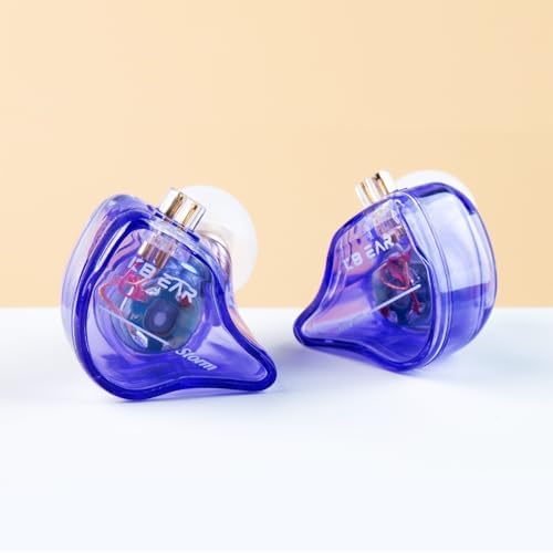 Unleash Superior Sound Quality with KBEAR Storm In-Ear Monitors – High-Fidelity 10 mm Dynamic Driver Earbuds in Stunning Purple for Musicians and Audiophiles – Ideal for Studio Use and Live Performances with Unmatched Comfort and Clarity