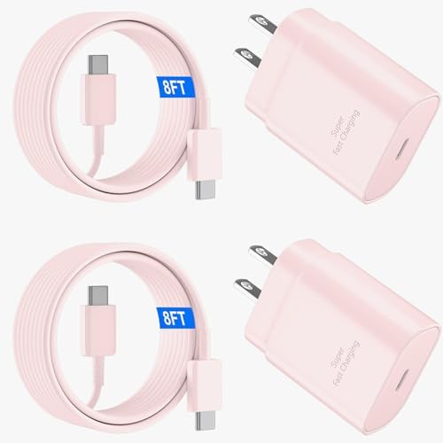 25 W Ultra-Fast Samsung Charger with 6.6 FT USB-C Cable | Rapid Charging Solution for Galaxy S25/S24/S23/S22/S21/Note Series | High-Speed Performance & Safety Features for On-the-Go Users | Ideal for Travel & Everyday Use | Boost Your Device’s Battery Life Effortlessly