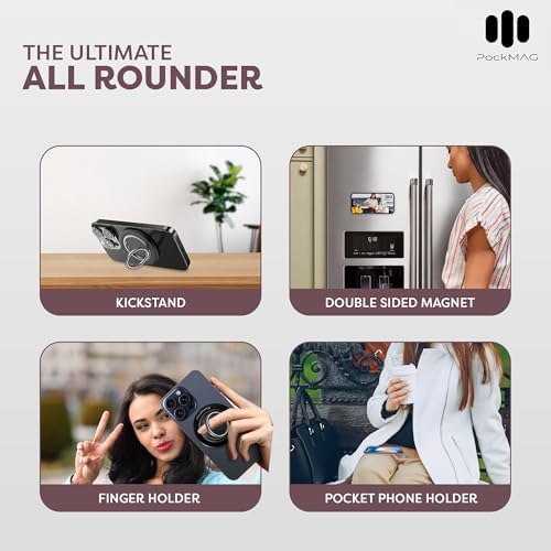 Revolutionary 2025 Pocket Magnet Phone Holder – 360° Magnetic Grip & Kickstand for i Phone 16 Pro Max, 15, 14, 13, 12 – Unmatched Strength, Mag Safe Compatibility, and Effortless Portability for Enhanced Mobile Convenience