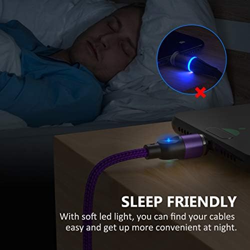 A.S 3-in-1 Magnetic Charging Cable for Enhanced Connectivity – Fast Charging and Data Sync for Micro USB, USB C, and i-Product Smartphones – Versatile 3.3 ft & 6.6 ft Lengths, Durable Black Design for Efficient Power Delivery and Hassle-Free Use