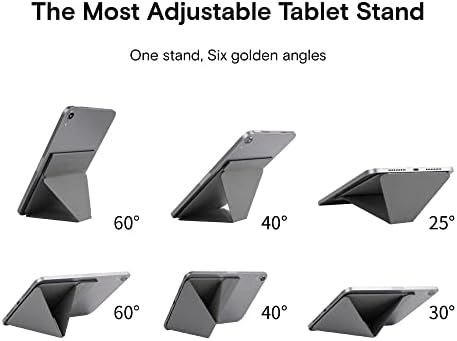 Revolutionize Your Tablet Experience with the MOFT Invisible Adhesive Slim Stand – Adjustable Support for Tablets Up to 12.9” in Space Gray – Perfect Blend of Portability, Style, and Functionality for Seamless On-the-Go Use