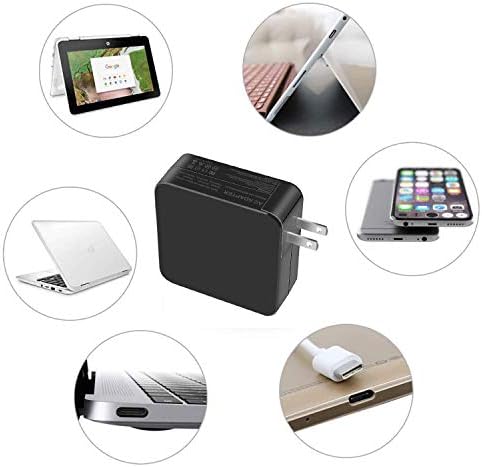 Universal 65 W USB-C Power Adapter Charger for Mac Book, Lenovo, ASUS, Dell, Acer & More – Fast Charging Compatibility for All Laptops & Smartphones – Travel-Friendly Design with Global Voltage Support – Premium Quality & 24/7 Customer Care