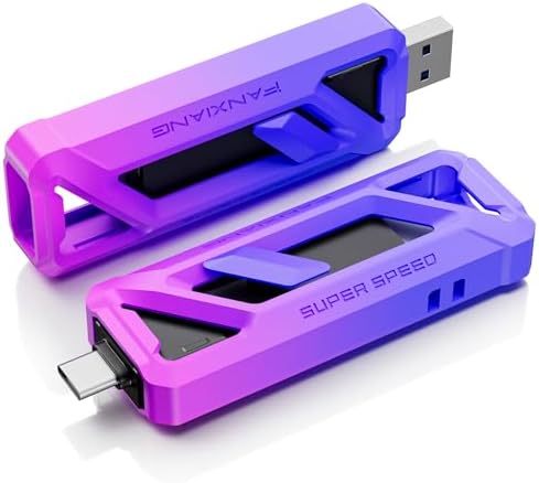 Lightning-Fast 256 GB Flash Drive – Dual USB A+C Memory Stick for i Phone, Android, Windows & Mac – Unmatched 2050 MB/s Transfer Speed for Effortless Data Sharing and Secure Storage – FF958 Model for Enhanced Compatibility and Portability