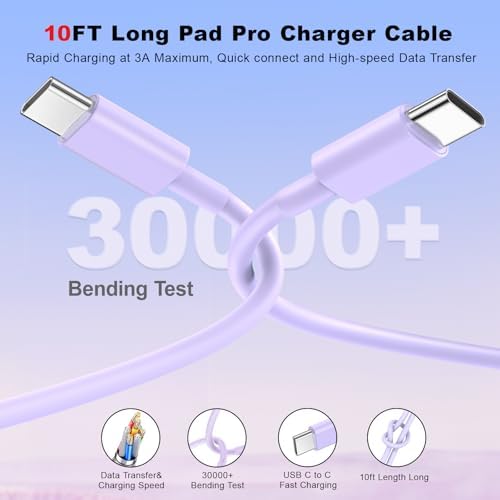 Ultimate 10 FT USB C Fast Charging Bundle for i Phone 16 Series – Dual USB C Charger Block with Long Cords for Enhanced Compatibility and Speed – Ideal for i Phone 16/16 Plus/16 Pro/16 Pro Max, i Pad, and Android Devices – Compact, Durable, and Portable Power Solution