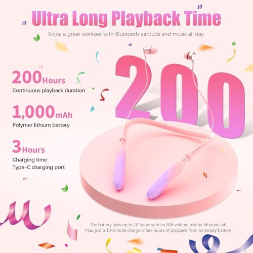 Lecefty Wireless Neckband Headphones – 200-Hour Waterproof Bluetooth Earbuds with Premium Balanced Armature Sound, Hands-Free Calling, Lightweight Comfort for Sports and Outdoor Use – Stylish Silver Finish for Everyday Adventures