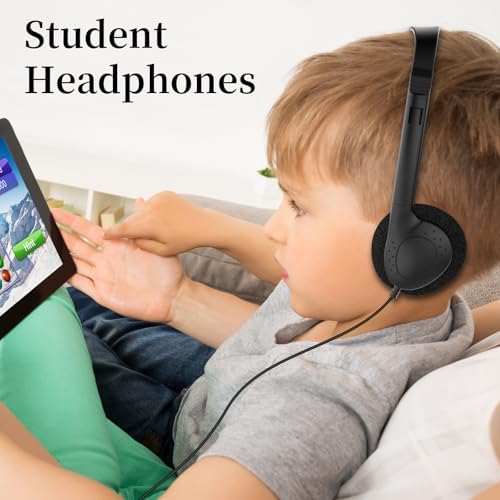 Elevate Learning with Our 30-Pack Kids Headphones – Comfortable 3.5 mm Plug Design for Schools & Libraries, Ideal for Group Activities and Interactive Audio Projects