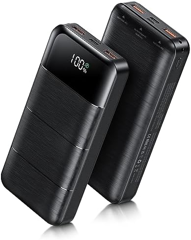 High-Capacity 32000 m Ah Portable Power Bank with Fast 5 V/3 A Charging – LED Display for Real-Time Monitoring, Sleek Black Design, Ideal for Smartphones and USB Devices – Ultimate Reliability for Travel and Daily Use
