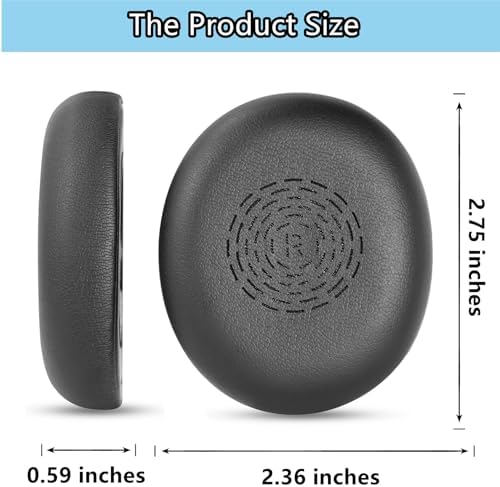 Upgrade Your Jabra Evolve2 65 Wireless Headphones with Premium Protein Leather Earpads – Ultimate Comfort, Superior Noise Isolation, and Effortless Installation for Audio Enthusiasts and Professionals
