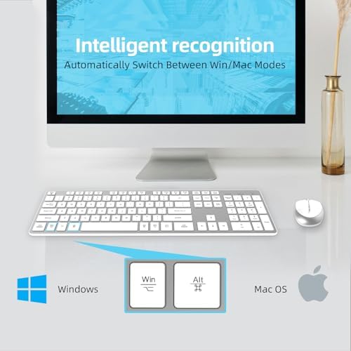 Experience Ultimate Comfort with the BFRIENDit Ultra-Quiet Wireless Keyboard – Sleek 2.4 GHz Connection for Mac & Windows, Slim Chocolate Key Design for Effortless Typing and Enhanced Productivity, Perfect for Home, Office, and Smart TV Use – Effortless Connectivity Meets Stylish Functionality