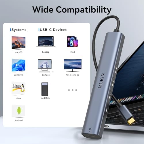 Transform Your Mac Book Workflow with Our 9-in-1 USB C Adapter: A High-Performance Connectivity Hub Featuring 3 USB Ports, HDMI Output, RJ45 Ethernet, 100 W Power Delivery, and SD/TF Card Reader – Ideal for Professionals and Students Seeking Seamless Data Transfer and Versatile Connectivity