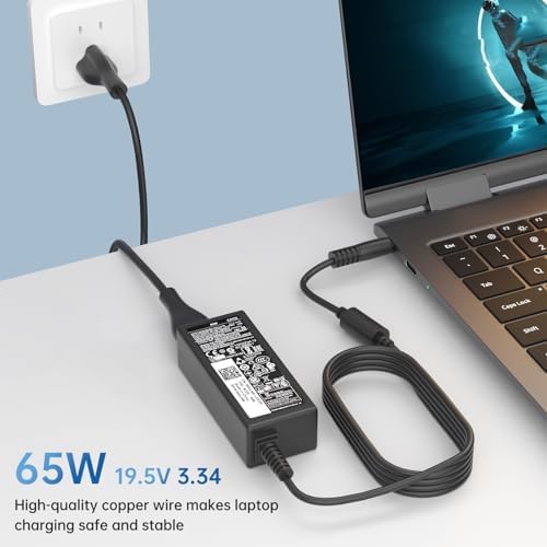 65 W High-Efficiency AC Adapter for Dell Inspiron & Vostro Series – Ultra-Compatible 4.5 mm Tip Laptop Charger with Enhanced Portability, Ideal for 3000, 5000, 7000 Models – Lightweight Design Perfect for On-the-Go Use and Travel-Friendly Power Solution