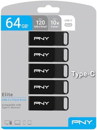 256 GB Elite Type-C USB 3.2 Flash Drive – Ultra-Fast Data Transfer up to 120 MB/s, 10 x Faster Write Speeds than USB 2.0, Durable & Portable Design for Everyday Use, Enhanced Compatibility with Modern Devices