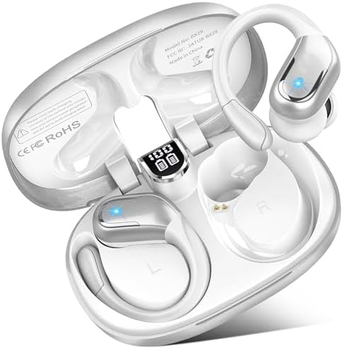Rose Gold Wireless Earbuds with 75-Hour Playtime – Advanced Bluetooth 5.4 Sport Headphones Featuring ENC Noise Cancellation and IP7 Waterproof Technology for Unmatched Comfort and Performance During Workouts and Daily Activities