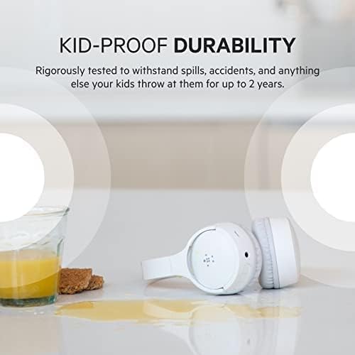 Belkin Sound Form Mini Kids Wireless Bluetooth Headphones – Safe 85 d B Volume Control, 30-Hour Playtime, Built-In Microphone – Lightweight On-Ear Style for i Phone, i Pad, Fire Tablet & More – Ideal for Learning, Entertainment & Safe Listening