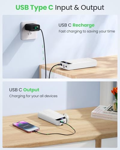 High-Capacity 50000 m Ah Portable Power Bank with Fast Charging 22.5 W – Multi-Device USB-C Battery Pack for i Phone, Samsung Galaxy & More – Ultimate Reliability for On-the-Go Charging