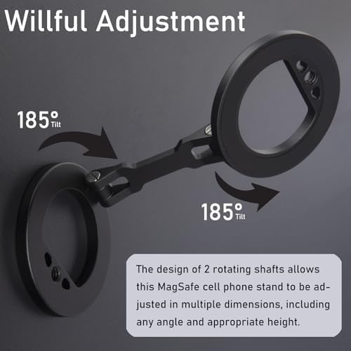 Revolutionary Magnetic Dual Grip Phone Holder for i Phone – Ultimate Security on Iron Surfaces | Versatile 1/4″ Screw Mount | Perfect for i Phone 16/15/14/13/12 Pro Max & Magnetic Cases | Effortless, Hands-Free Operation for Daily Activities