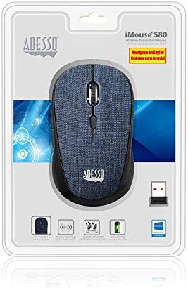 Sleek i Mouse S80 2.4 GHz Mini Optical Mouse – Stylish Fabric Finish with 5 Customizable Buttons for Ultimate Comfort and Performance in Any Workspace