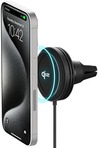 i Ottie Velox Magnetic Wireless Car Mount for Mag Safe i Phones 12-15 Series – Fast Charging, 360-Degree Rotation & Sleek Design for Ultimate Driving Convenience