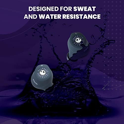 Disney Nightmare Before Christmas Wireless Glow-in-the-Dark TWS Earbuds – Bluetooth 5.0 Headset with Built-in Mic, IPX8 Waterproof Protection, and Portable Charging Case for Ultimate Audio Enjoyment – Unleash Jack and Sally’s Magical Soundscape Anytime, Anywhere
