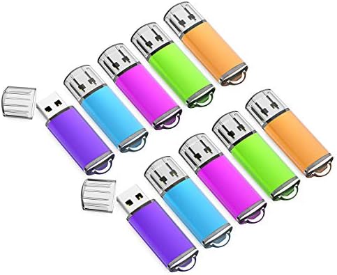 K&ZZ 5 Pack Multicolored 64 GB USB Flash Drives – High-Speed USB 2.0 Thumb Drives for Seamless Data Storage and Transfer – Ideal Portable Jump Drives for PC and Laptop Users – Vibrant and Durable Memory Stick Set for Effortless File Management