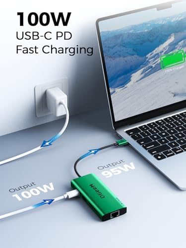 Unlock Seamless Connectivity with the QGee M 9-in-1 USB C Hub – The Ultimate Multi-Port Adapter for High-Speed Data Transfer, 4 K HDMI Output, and 100 W Power Delivery – Perfectly Compatible with Mac Book Pro, Air, i Pad, Dell, HP, Lenovo, and Chromebook – Compact, Stylish Blue Design for On-the-Go Professionals and Creatives