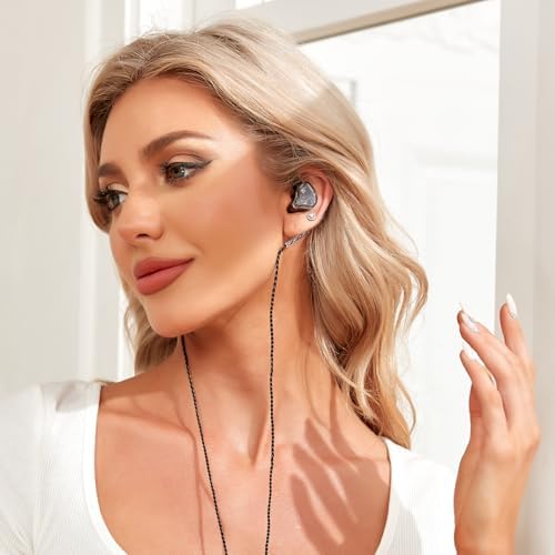 Transform Your Soundscape with CCZ Melody Hybrid Driver Wired Earbuds – Premium In-Ear Monitors Featuring High-Definition Microphone for Unmatched Call Clarity, Ergonomic Fit for Extended Comfort, and Versatile Device Compatibility – Ideal for Active Lifestyles and Conference Calls