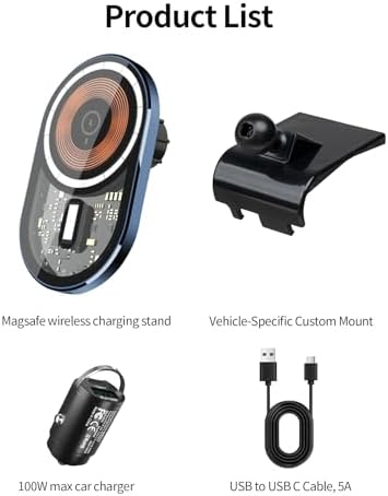 Upgrade Your Toyota RAV4 (2019-2025) with the Ultimate Wireless Charging Phone Holder – 360° Rotating Mag Safe Mount for Seamless Navigation and Effortless Installation, Elevate Your Auto Interior with Style and Functionality