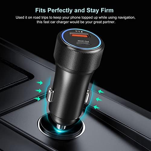 Bangfun 5 Pack USB C Car Charger – 36 W Dual USB Fast Charge Adapter for i Phone 15/14/13/12/11 Pro Max, i Pad, Samsung S24/S21/S20, Google Pixel – Ultimate Compatibility & Rapid Power Solutions for On-the-Go Charging