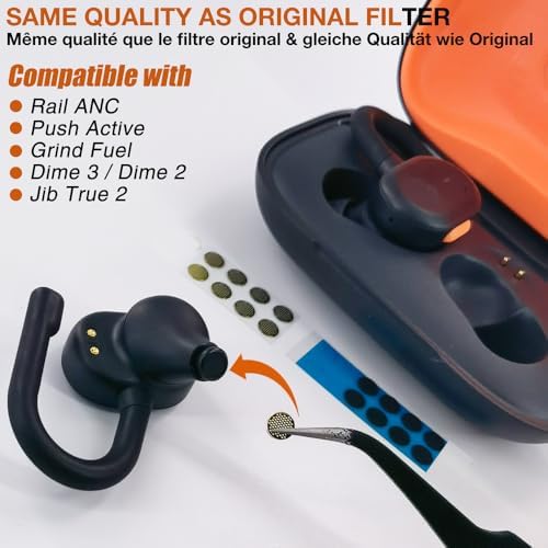 Upgrade Your Skullcandy Audio with Premium Dust Filter Mesh Replacement – 8 Pairs of Enhanced Ear Tips for Rail ANC, Dime Series, Push Active, Grind Fuel & Jib True 2 – Superior Protection & Effortless Installation for Unmatched Sound Clarity and Comfort