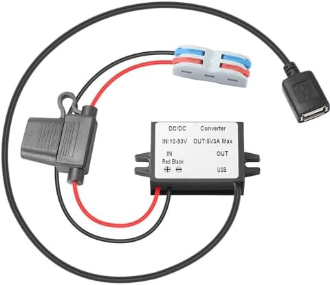 Rugged IP67 Waterproof USB Charging Hub – High-Efficiency DC-DC Converter for Trucks, Off-Grid Solar Systems, and Marine Use – 10-90 V to 5 V 3 A (15 W) Power Supply for Extreme Conditions – Durable, Dustproof, and Shock-Resistant for Reliable Charging Anytime, Anywhere