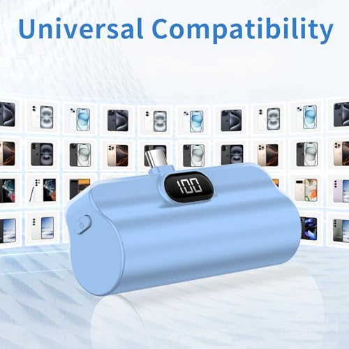 Ultra-Compact Dual USB-C Power Bank Set – 5000 m Ah Mini Charger with 22.5 W Rapid Charging for i Phone 16/15, Samsung, Google, LG, and All Android Devices – Essential On-the-Go Power Source with Superior Safety Compliance and Pocket-Friendly Design