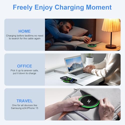 S25 Ultra Fast Wireless Charging Pad – Premium Qi-Compatible Charger for Samsung Galaxy S25/S24/S23/S22/S21/S20/S10 & Google Pixel 9/9 Pro XL/8 Pro/7/6 – Sleek Design with Anti-Slip Surface & Included Adapter for Optimal Performance – Elevate Your Charging Experience with Enhanced Speed and Compatibility