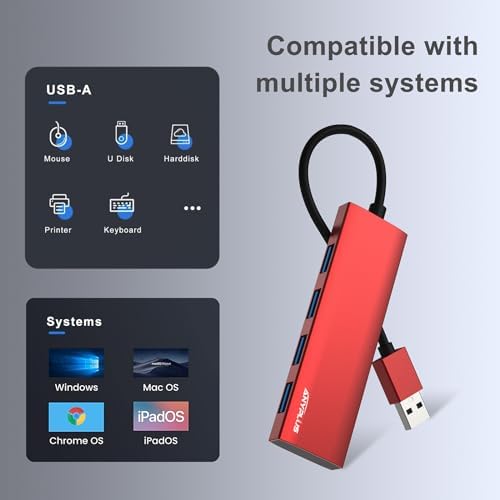 Unlock Seamless Device Connectivity with Our Compact 2 ft USB 3.0 Hub & Multiport Splitter – High-Speed Adapter for Laptops, PCs, i Macs & More – Effortlessly Connect Multiple Devices for Enhanced Productivity on the Go!