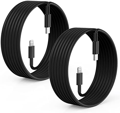 Blue Fast Charger Cable 2-Pack – 6 ft USB Type C to Lightning for i Phone 14/13/12 Pro Max, MFi Certified Charging Cord for Enhanced Speed & Compatibility – Durable Design for Everyday Use