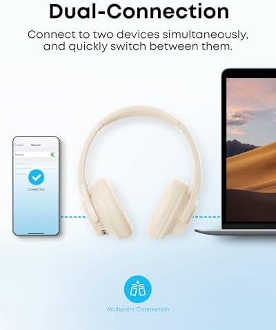 Unleash Your Sound: Anker Q20 i Wireless Over-Ear Headphones with Advanced Noise Cancellation, 40-Hour Battery Life, and Customizable Audio Profiles – Immerse Yourself in Hi-Res Audio with Deep Bass and Transparency Mode for Ultimate Comfort and Clarity