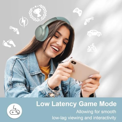 Transform Your Soundscape with T-fun NC50 Over-Ear Headphones – Cutting-Edge Bluetooth 5.3, 65-Hour Battery Life, Adaptive Noise Cancelling, and Tailored EQ Settings for Ultimate Listening Pleasure and Gaming Precision