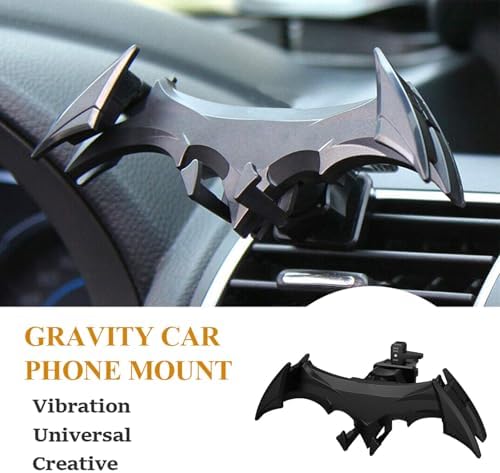 Universal Gravity Car Vent Bat Phone Holder – Automatic Locking Hands-Free Accessory for Safe Driving – 360-Degree Rotation and Seamless Compatibility with Most Smartphones – Durable and Easy to Install – Enhance Your Vehicle’s Interior with a Stylish Design and Effortless Navigation