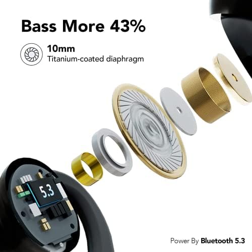 Unleash Your Sound with KT1 Bluetooth Earbuds: 120 Hours of Playtime, IPX7 Waterproof, Deep Bass 2.0 for Ultimate Sports Performance, Secure Earhooks for Active Lifestyles, Smart Digital Display for Battery Monitoring, Enhanced Device Compatibility – Perfect for Running, Gym Workouts, and Everyday Use