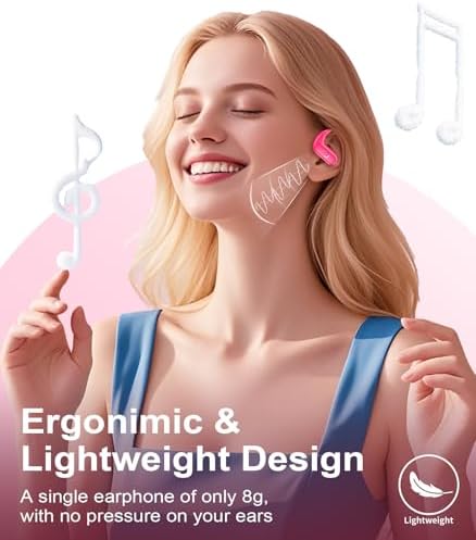 MOZOTER Wireless Sport Earbuds: Stylish Bluetooth Headphones with Enhanced Deep Bass, Secure Earhooks for Active Comfort, and Unmatched 60-Hour Battery Life – Ideal for Fitness, Meetings, and Everyday Use