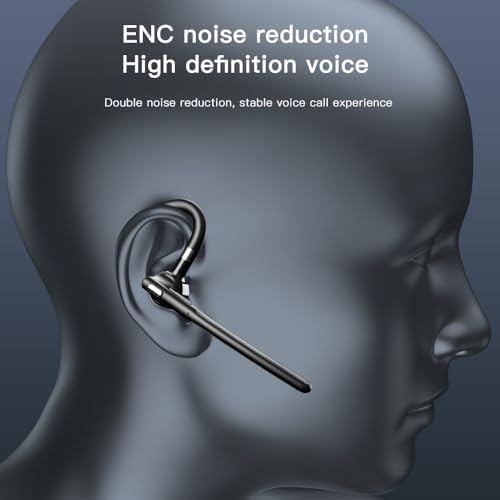 Ultra Comfort Bluetooth 5.4 Over-Ear Wireless Headset with Advanced Noise Cancelling & LED Display – Ideal for Hands-Free Business Calls, Travel, and Driving – 500 ml Charging Case for Extended Playtime and Seamless Device Compatibility