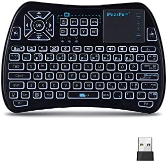 Experience Unmatched Control with the i Pazz Port Bluetooth Mini Keyboard – Backlit Touchpad Mouse & IR Learning Remote for Smart TV, Tablets & Fire Stick – Dual 2.4 GHz & Bluetooth Wireless Connectivity for Ultimate Versatility and Seamless Navigation