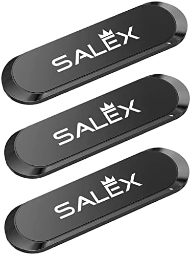Experience Ultimate Versatility with SALEX 3-Pack Flat Black Magnetic Mounts – Ideal for Car Dashboard, Walls, and Fridges – Securely Hold Smartphones, Tablets, GPS Units, and Kitchen Utensils with Universal Compatibility – Strong Magnetic Grip, Residue-Free Adhesive, and Sleek Design for On-the-Go Organization – Elevate Your Productivity and Tidy Up Your Space Effortlessly