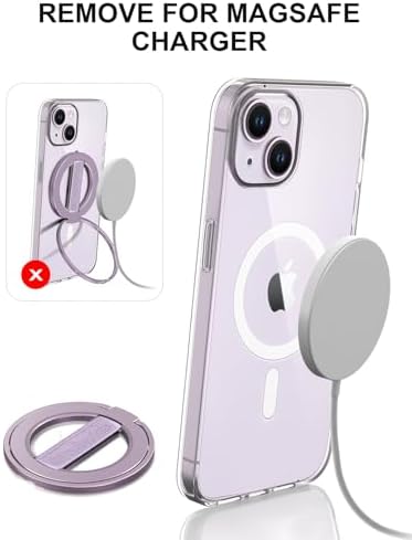 EWA Mag One Ultra Phone Grip Stand – Advanced Elastic Finger Loop & Magnetic Kickstand Holder for i Phone 16, 15, 14, 13 Pro/Max/Plus – Optimal Hands-Free Viewing & Superior Grip Stability – Sleek Black Design for Everyday Convenience