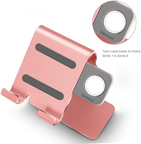 Sleek Dual Charging Station for Apple Watch & i Phone – Universal Compatibility for All Models (38 mm to 49 mm) – Fast-Charging Aluminum Dock in Silver Grey – Elevate Your Charging Experience with Enhanced Speed and Style – Perfect for Home or Office Organization – Tangle-Free Solution for Busy Lifestyles